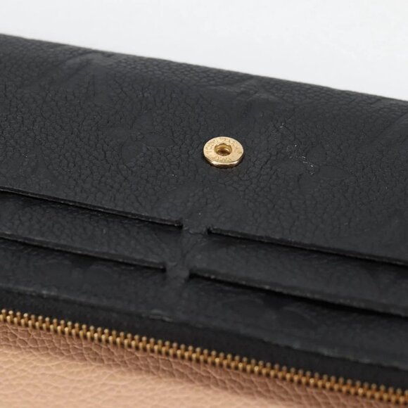 LOUIS VUITTON Empreinte Portefeiulle Sarah Wallet Noir M82257 Auth 135230M - Picture 9 of 16